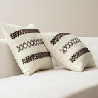 MIULEE Set of 2 Dark Brown Boho Decorative Pillow Covers 20x20 Inch | Fall - Image 6