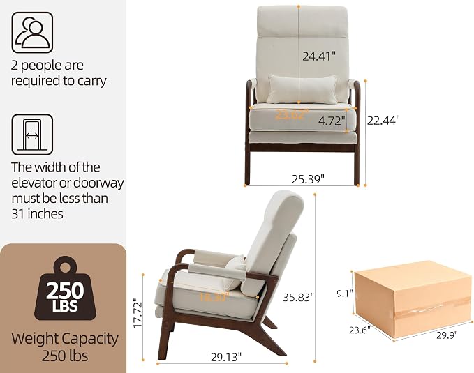 Mid Century Modern Accent Chair - Image 2