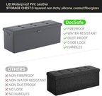 DocSafe Storage Ottoman Bench, Fireproof＆Waterproof Folding Bench - Image 5