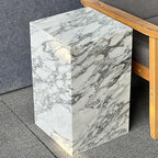 Luxury Marble Side Table, Square End Table - Image 4