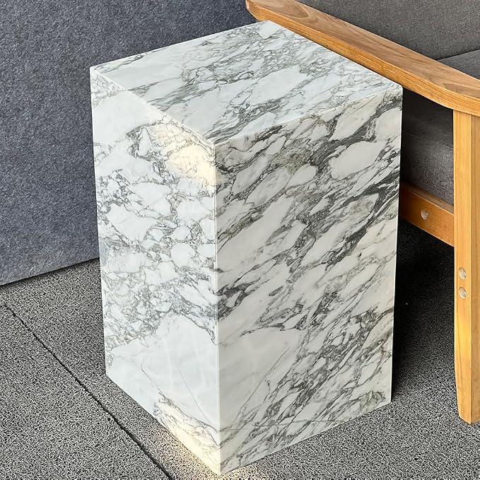Luxury Marble Side Table, Square End Table - Image 4