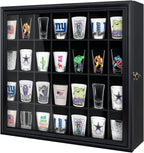 Shot Glass Display Cabinet Solid Wood by ILOT