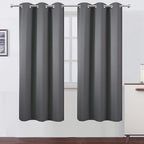 Grey Thermal Blackout Curtains/42 x 72 Inch/Set of 2 Panels Room Darkening by Lemomo