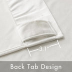 MIULEE White Velvet Curtains 52x90 inches Luxury Room Darkening Curtains | - Image 3
