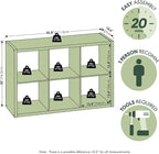 Furinno Cubicle Book Shelf, 6-Cube Bookshelf, Extra Thick Frame Horizontally & - Image 3