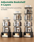Kalrin 5 Tier Rotating Bookshelf - Image 6
