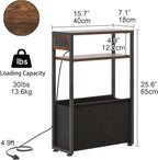 Leomonio Narrow Side Table, Slim End Tables - Image 2