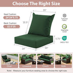 Outdoor Deep Seat Cushion Set, 24x24 Inch Water-Resistant & Fade-Resistant - Image 2