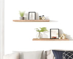 YYWUOJJ Wood Floating Shelves for Wall Decor, Rustic Wall Shelves for Bedroom - Image 6