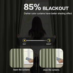 Blackout Curtains 92 Inches Long 2 Panels Set, Pinch Pleated - Image 3