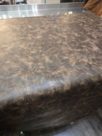 Brown Vintage Distressed Soft Faux Leather Fabric PU Peta Approved Vegan - Image 6