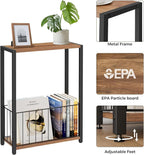 Homleke Narrow Side Table with Magazine Holder, Skinny End Table Perfect - Image 6