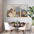 IARTTOP Large Mountain Wood Wall Art 16"x32"x3 Abstract Forest Wall Sculpture - Image 5