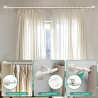 QDWIS 2 Pack Antique White Curtain Rods - Image 9
