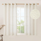Natural Semi Sheer 48 Inch Linen Curtains by LAMIT