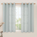 Semi Sheer Linen Curtains 54 Inch Length 2 Panels, 52 x 54 Inch by LAMIT