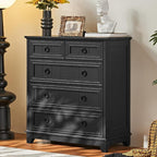 Joaxswe Farmhouse 5 Drawer Dresser - Image 4