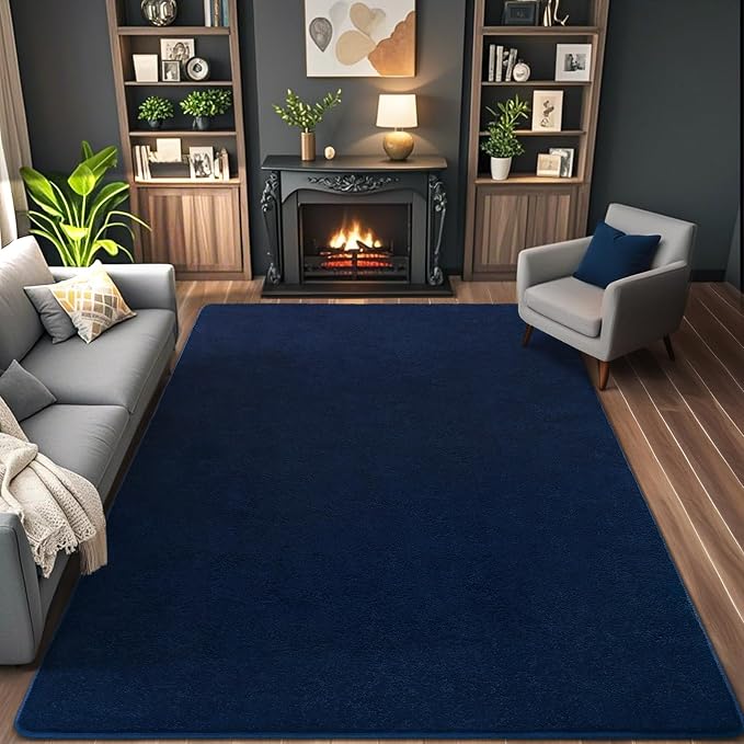 4x6 Area Rugs for Living Room Non Slip Dorm Bedroom Rug, Minimalist Washable - Image 3