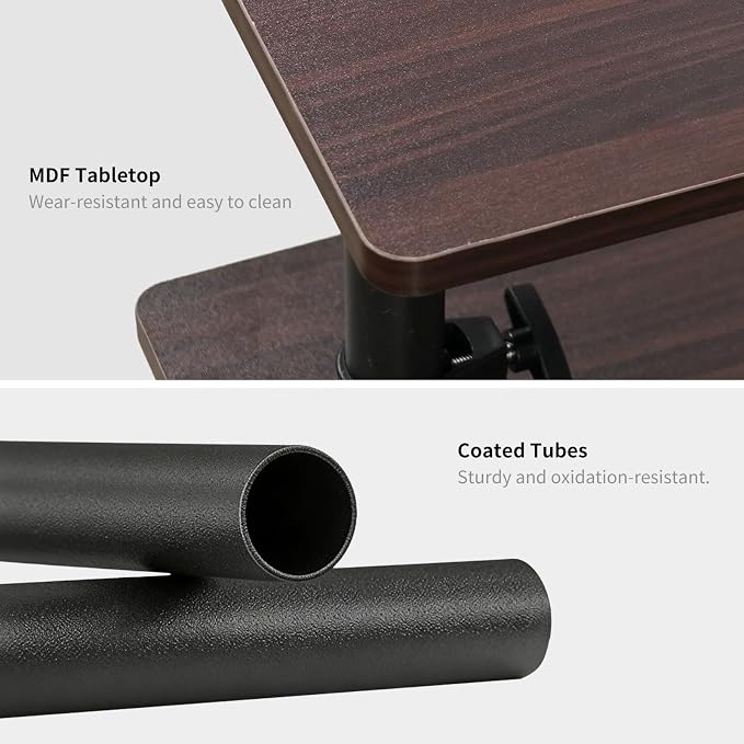 Swivel Side Table for Small Spaces, Adjustable Height End Table for Different - Image 6