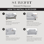 SureFit Cotton Duck Armchair Box Cushion One Piece Slipcover, Chair Cover - Image 4