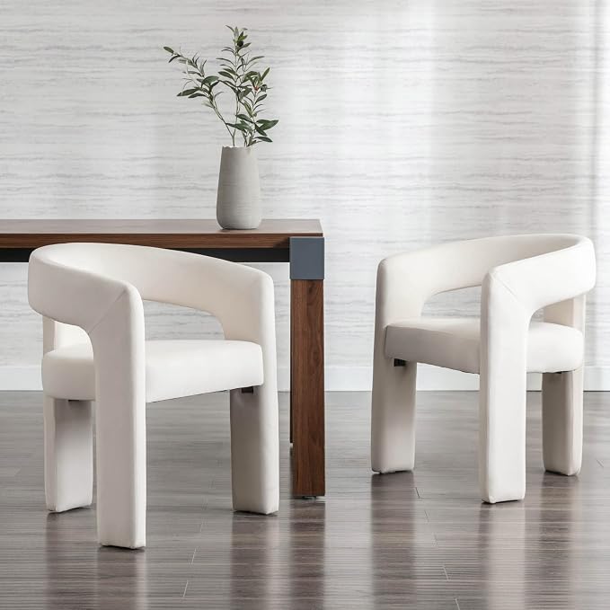 BESTANO Modern Velvet Fabric Upholstered Dining Chairs - Image 2