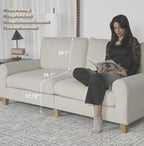 EASE MOOSE 70.6" Modern Deep Seat Loveseat Couch, Soft Velvet Sofa - Image 5