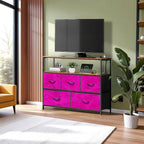 Dresser Hot Pink Grunge Magenta Purple Concrete Texture - Image 2
