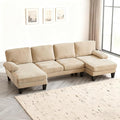 Karl home 111" Sectional Sofa U-Shaped 4-Seat Couch by Karlhome