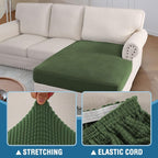 H.VERSAILTEX Sectional Couch Covers 1 Piece Chaise Slipcover L Shape Separate - Image 5