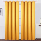Blackout Curtains 52 x 120 Inch Long Yellow Curtains Set of 2 Panels Room by Lemomo