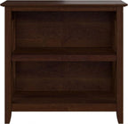 Bush Home Key West Small 2 Shelf Bookcase in Bing Cherry, Compact Home Organizer - Image 4