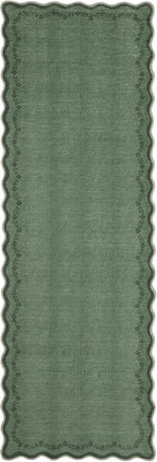 GarveeHome 2.5x8 Scalloped Washable Runner Rug Non Slip Hallway Kitchen Rug | - Image 4