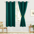Blackout Curtains for Bedroom, Hunter Green, 42 x 63 Inch, 2 Panels | Thermal by Hiasan
