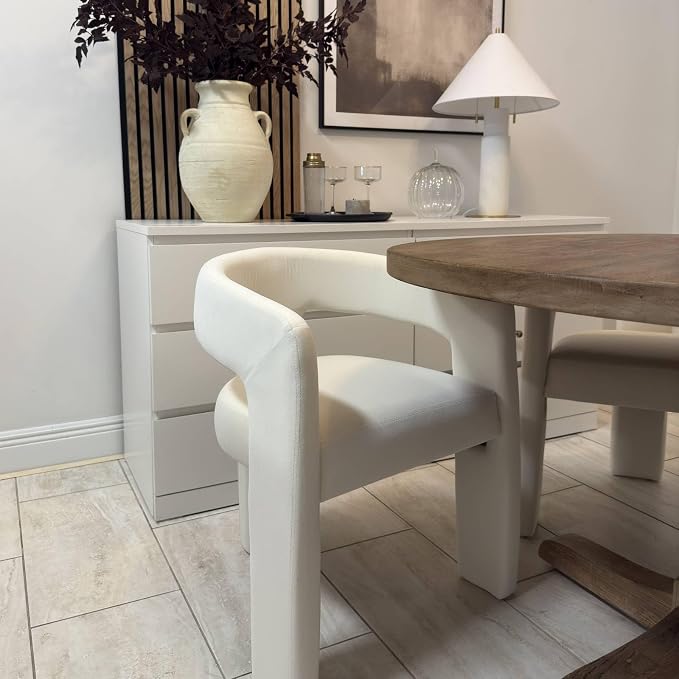 VESCASA Velvet Barrel Dining Chair - Image 8