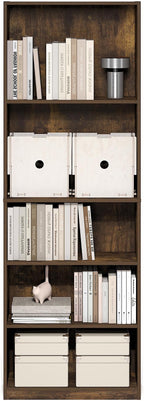 Furinno Jaya Book Shelf, 5-Tier Tall Book Shelf, Bookcase - Image 5