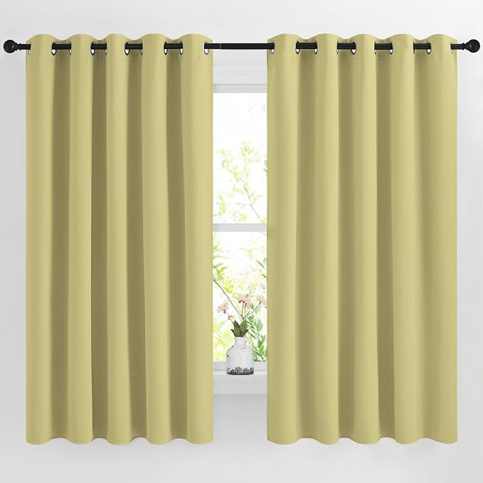 NICETOWN Room Darkening Curtains 66 inches Long, Grommet Window Treatment by NICETOWN
