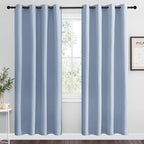 NICETOWN Vintage Blue Blackout Curtains 78 inches Length by NICETOWN
