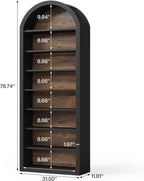 LITTLE TREE 8-Tier Bookcase, 78.7" Tall Bookshelf - Image 2