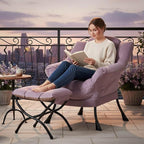 Tiita Lazy Chair with Ottoman, Comfy Leisure Sofa Reading Chair with Footrest - Image 3