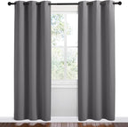 NICETOWN Grey Blackout Curtain Panels - Image 2