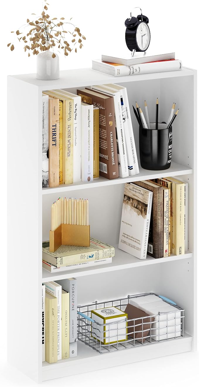 Furinno Jaya Book Shelf, 3-Tier Bookshelf, Standing Bookcase - Image 5