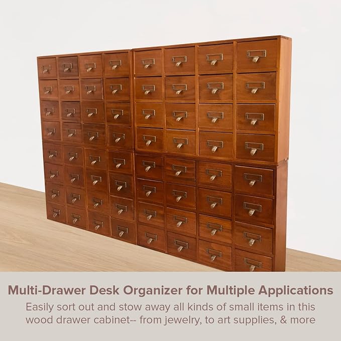 Huge Modular Stackable Against Wall 64-Drawer Apothecary Curio Cabinet Vintage - Image 7