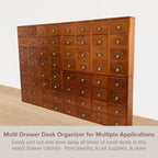 Huge Modular Stackable Against Wall 64-Drawer Apothecary Curio Cabinet Vintage - Image 7