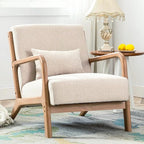ANJ Mid Century Modern Accent Chair, Comfy Fabric Living Room Chairs by ANJ