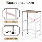 WLIVE Night Stand, Greige Nightstand - Image 7