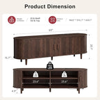 65" Mid Century Modern TV Stand, Wood TV Consoles - Image 3