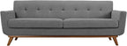 Modway Engage Mid-Century Modern Upholstered Fabric Sofa in Expectation Gray - Image 4