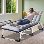 ABORON Heavy Duty Tanning Chair, Outdoor 5-Position Folding Chaise Lounge Chair - Image 2