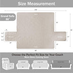 Quilted Beige Grand Sofa Couch Covers, Soft Cozy Couch Protector - Image 7