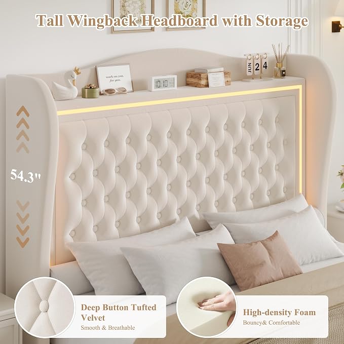 King Bed Frame 55" Tall Headboard - Image 3